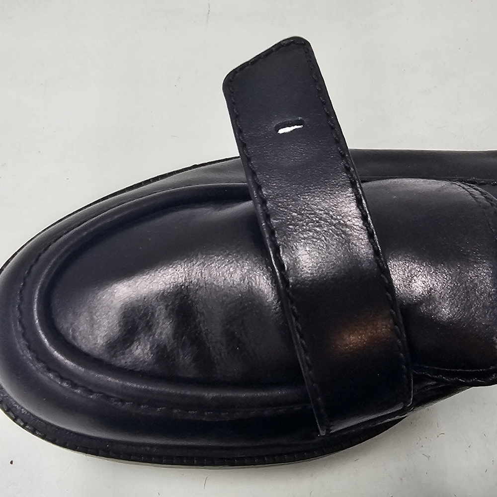 Kate Spade New York Posh Black Leather Lug Sole Loafer Size 8 - Picture 3 of 10